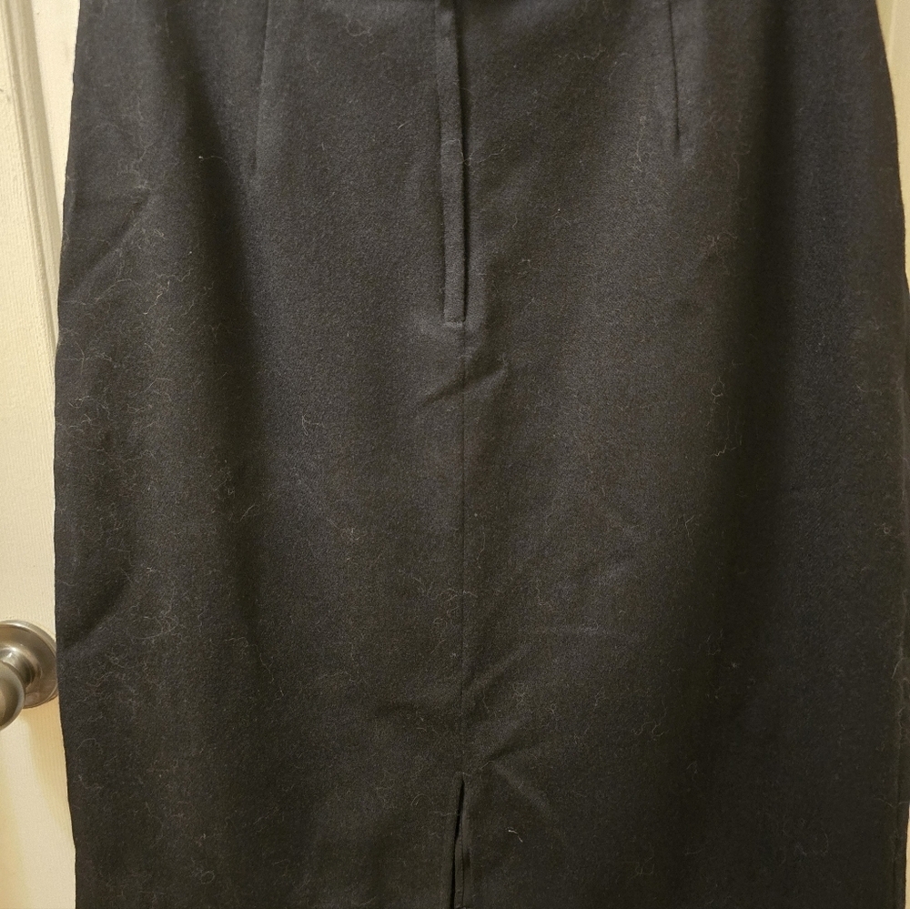 Wool Black Pencil Skirt for Women Size 16 - Picture 3 of 4